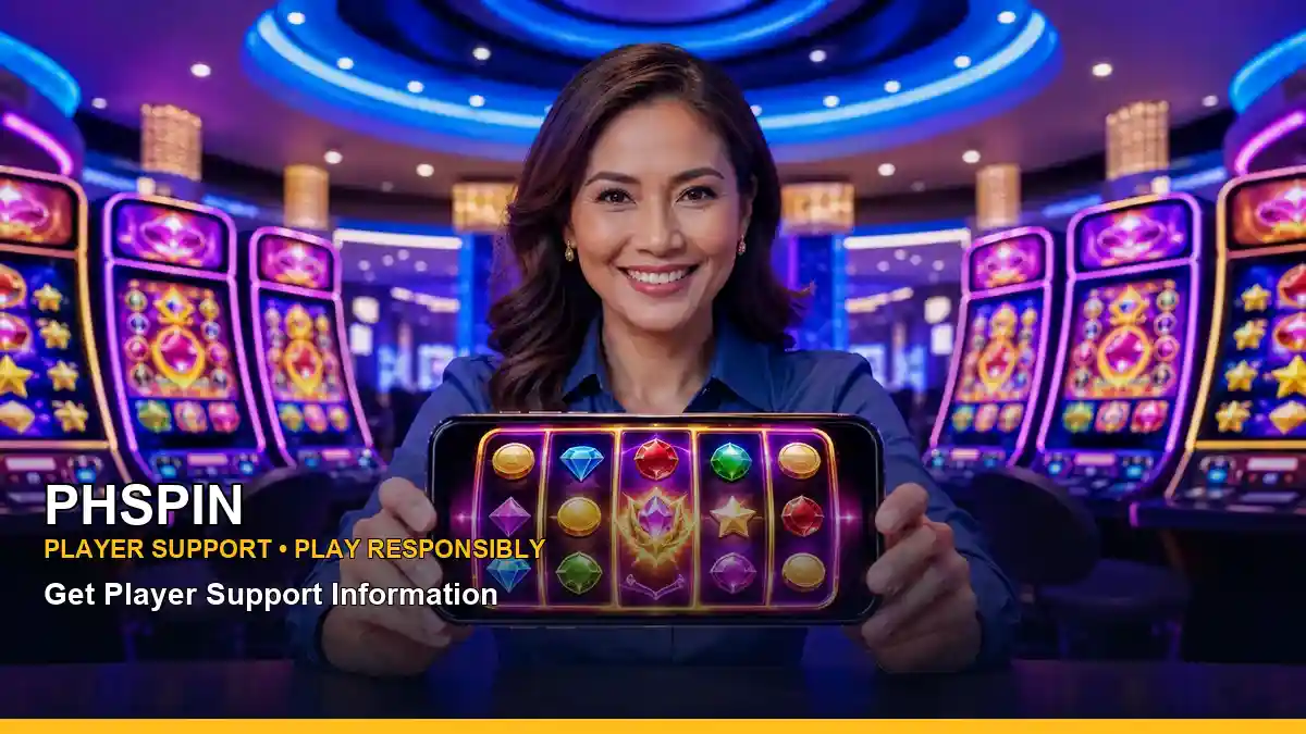 PHSPIN play mobile casino games featuring an adult Filipina casino host with a premium composition