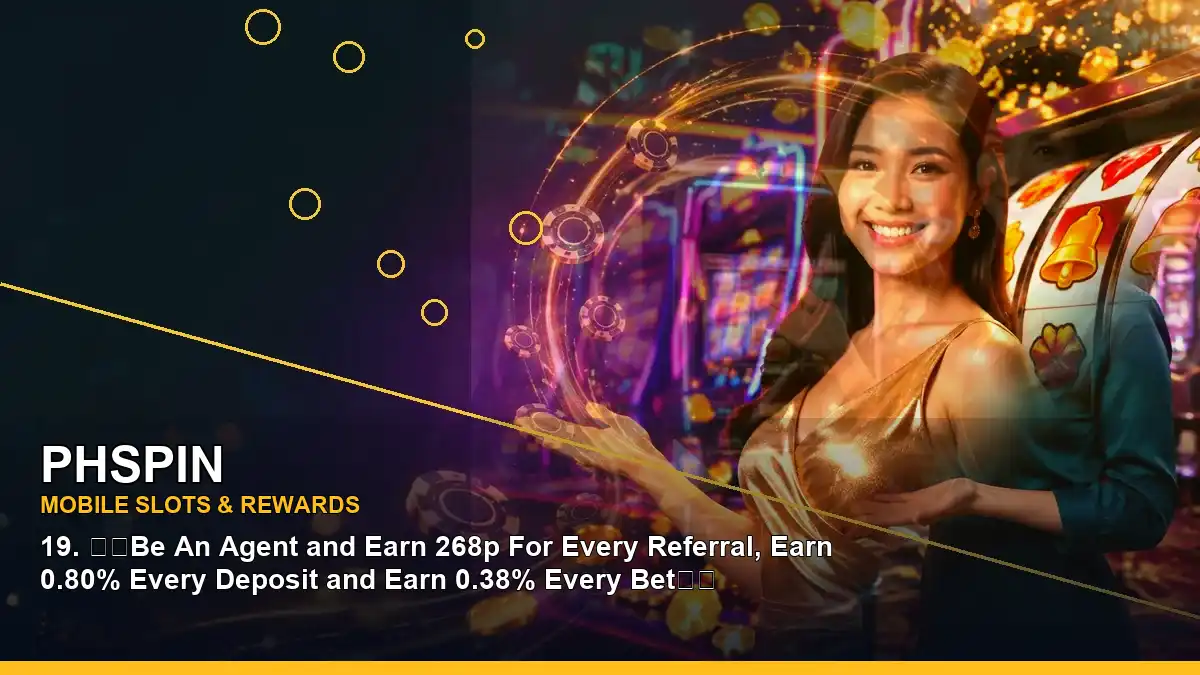 PHSPIN lucky reels online slot games featuring an adult Filipina casino host with a right-framed composition